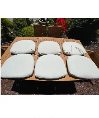 Outdoor Patio CushionsSet Of 6 Sunbrella Fabric 19” By 16” Deep 3”HOff White • $149.99