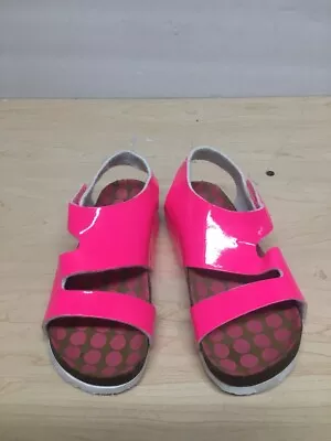 Morgan & Milo Girls Neon Pink Sandals Size 11 • $6