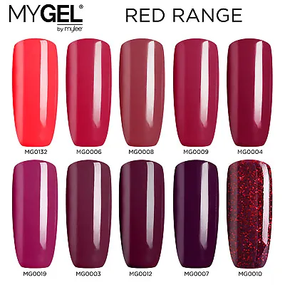 Mylee MYGEL Red Collection UV LED Soak-Off Gel Nail Polish Colour Manicure 10ml • £8.99