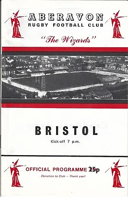 Aberavon v Bristol 27 Mar 1985 RUGBY PROGRAMME • £4.99