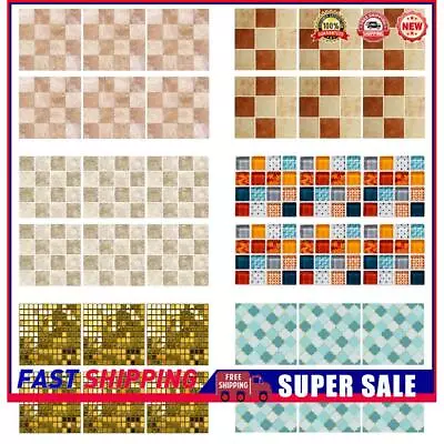 6pcs Kitchen Waterproof Tiles Mosaic Wall Stickers Bathroom Adhesive Decor • $10.66