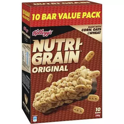 Kelloggs Nutri Grain Original Protein Breakfast Cereal Snack Bars 10 Pack • $17