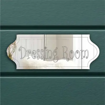 DRESSING ROOM Door Sign Plaque Signage Acrylic Mirror Any Name/Room-Stick/Hang • £7.99