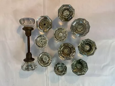 Vintage Crystal Glass Doorknobs An Assortment Of Slightly Different Designs • $75