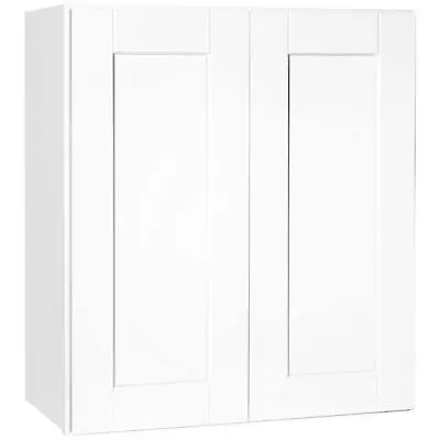 Hampton Bay Assembled Kitchen Cabinets 30 Hx27 Wx12 D MDF Bi-Parting White • $226.15