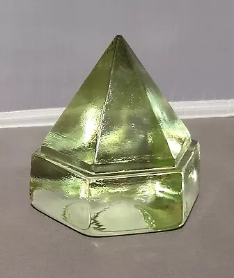 Vintage Nautical Green Glass Ship Deck Prism Light Hexagon  • $62.99