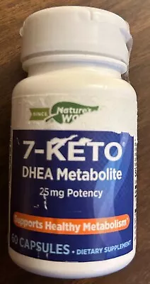 Nature's Way 7-KETO DHEA Metabolite 25 Mg Potency 60-CT NEW SEALED FREE SHIPPING • $22.99