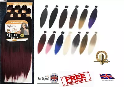 6 In Pack 28  Long Pre-Stretched Pre-Pulled Braiding Hair Better Than Xpression • £14.99