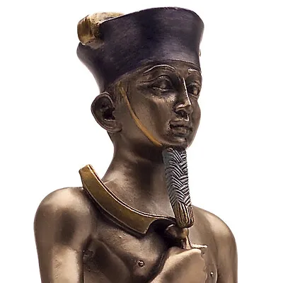 Amun Re Statue Egyptian Figurine Sun God Ra Ankh Amon Ancient Egypt Deity Cold C • $75