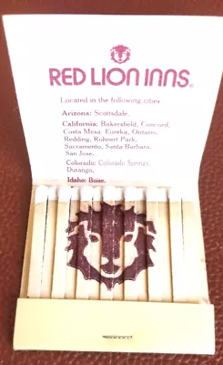Vintage Matchbook  ~ Red Lion Inns ~  Unstruck Match • $2.66