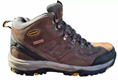 SKECHERS Men Boots Leather Relment Pelmo Waterproof Hiking Boots Sz 12 SN64869 • $32.23