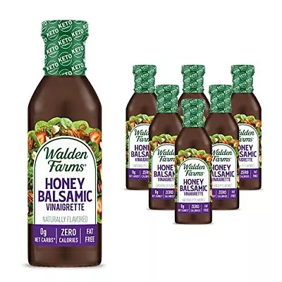 Walden Farms Honey Balsamic Vinaigrette Salad Dressing 12Oz 6-Pack • £53.81