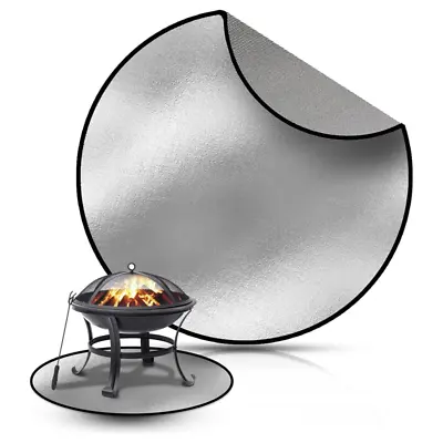 36 Inch Round Fire Pit Mat Fireproof Grill Pad For Outdoor Fire Pit Mat BBQ Mat • $17.55