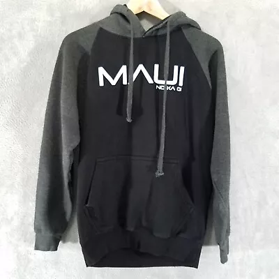 Maui No Ka Oi Sweatshirt Mens Small Black Gray Hoodie Sweater Jumper • $19.88