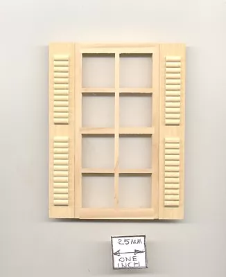Window W/ Shutters Dollhouse Miniature 1:12 Scale Wood.5003 1  • $13.64