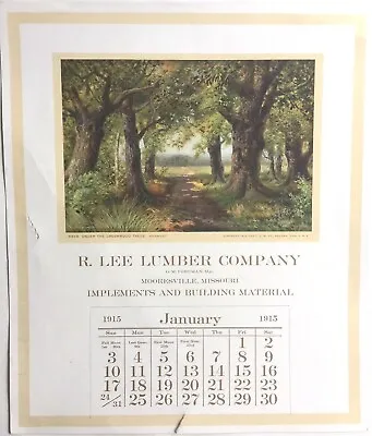 Art Deco Woodland Forest Landscape - 1915 Calendar - Artist R. Atkinson Fox • $9.95