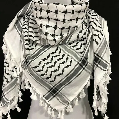 Arab Keffiyeh  Original Made In Palestine Scarf Kufiyah Hatah Arafat Cotton • $29.90