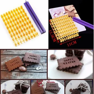 UK Alphabet Number Letter Cookie Biscuit Stamp Cutter Embosser Cake Mould Tools • £3.35