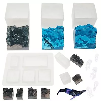 Silicone Mould For Resin 6 PCS Mountain Peak Resin Moulds Jewelry Casting Mo... • $22.89