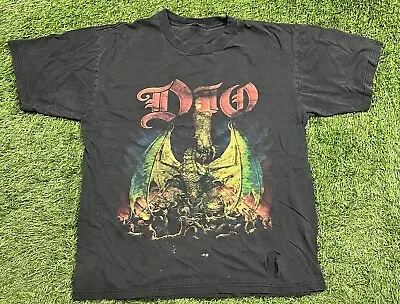 Vintage 2000's DIO Killing The Dragon Double Sided T-Shirt Men's L Distressed • $122.39