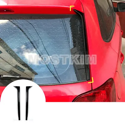 2X Rear Window Spoiler Side Wing Trim Cover For Volkswagen VW Polo MK5 2011-2017 • $23.88