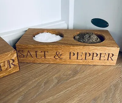 Personalised Oak Salt & Pepper Pinch Pot • £21.95