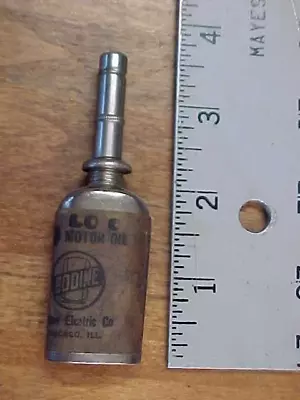 Vtg BODINE Electric Motor Miniature Metal Oil Can Oiler Paper Label • $9.99