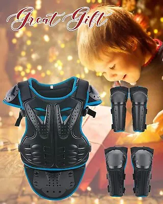 Kids Motorcycle Armbor Gears Jacket Knee Pads Elbow Pads Chest Protector Gifts • $49.92