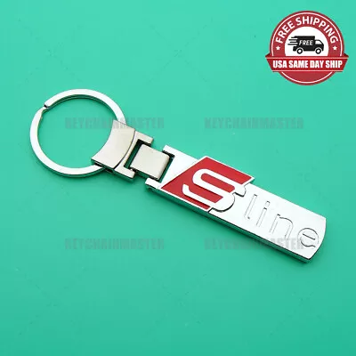 Audi S Line Racing Sport Car Home Key 3D Nameplate Keychain Ring Strap Decorate • $9.99