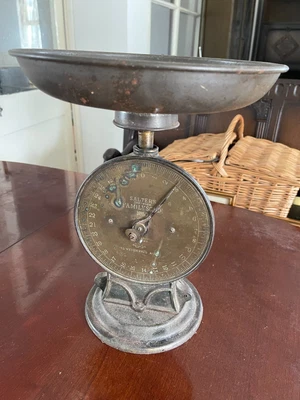 £1 • Buy Salter's Improved Family Scale Vintage Cast Iron & Some Weights Restoration