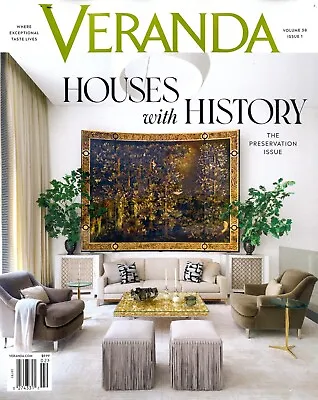 Veranda Magazine - February 2024 - Houses With History - The Preservation Issue • $15.99