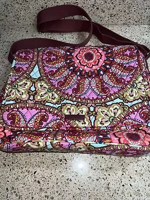 Vera Bradley Messenger Bag Shoulder Purse Pink Mod Floral 11X13X4  Nice! • $16.90