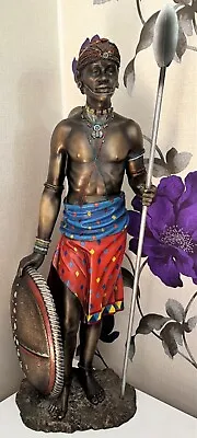 The Leonardo Collection Large Male Masai Warrior 63cms Tall • £149.99