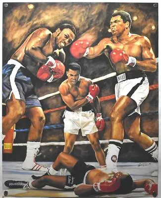 Muhammad Ali Joe Frazier & Sonny Liston Anthony Douglas Signed Litho #'dXXX/500 • $39.99