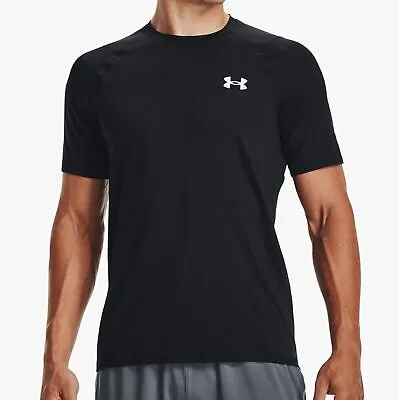 Under Armour Mens T Shirt Logo Printed Shirt Crew Neck Short Sleeve Running Top • £12.99