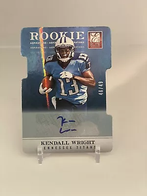 2012 Elite Aspirations Die-Cut Signatures /49 Kendall Wright #119 Rookie Auto RC • $2.99