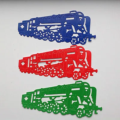 Large Steam Locomotive / Train Die Cuts - Assorted Colours In Sets Of 6 • £2.25