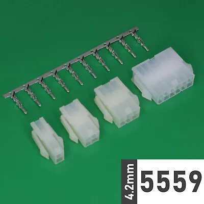 5559 4.2mm Socket+Crimps  2-24p Connector W2W (Molex Mini-Fit Jr. Style) • $7.02