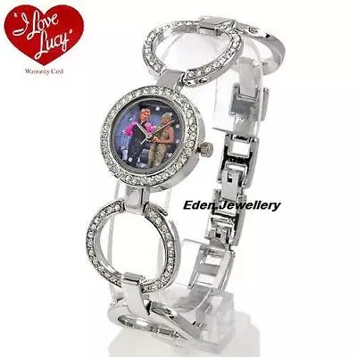 I LOVE LUCY Lucille Ball Movie Crystal Watch LC-W51A Heart Box Fancy Bracelet • $32.59