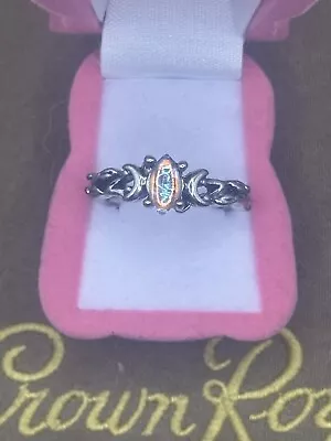 Size 6 Sterling Silver Ethopian Opal Ring 925 Silver • $25