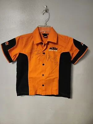 KTM Factory Racing Team Button Down Shirt Youth Size S - Autographed - READ  • $29.99