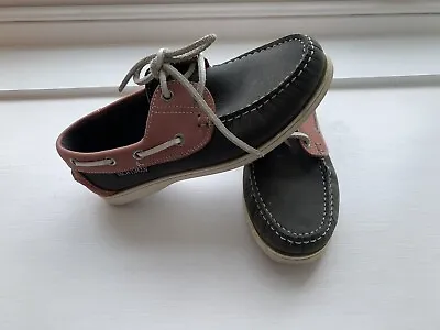 £15 • Buy Ladies Yachtsman By Seafarer Leather Lace Up Deck Shoes Size 4 (37) In VGC