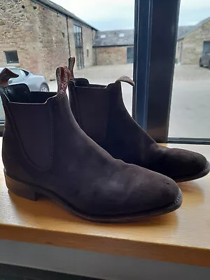 Mens Rm Williams Craftsman Boots Suede Size 10.g Brown • £56