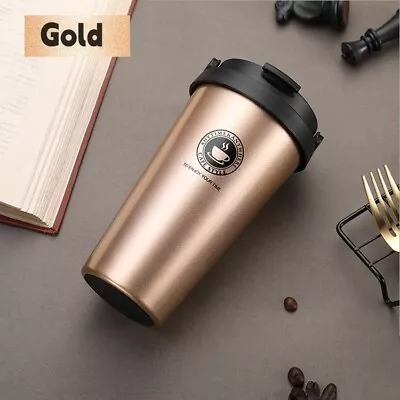 500ML Travel Mug Coffee Cup Insulated Mug Leakproof Bottle For Hot Cold Drinks • £7.55
