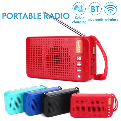 Mini Bluetooth Speaker Wireless Outdoor Bass Loudspeaker Solar USB/TF/FM Radio • $14.99