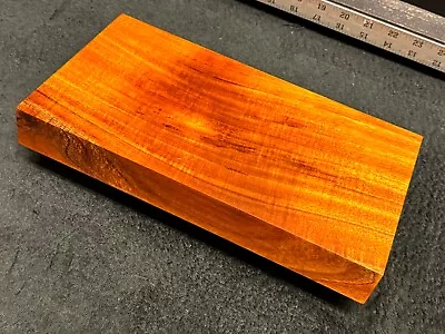 EXHIBITION GRADE Hawaiian Curly Koa Billet Wood: 12  X 6.5+  X 1.5+  • $90