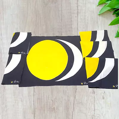 Lot 6 X Vintage 70s VERA Neumann Napkins Black White Yellow Mod Pop Art Pattern • $55.64