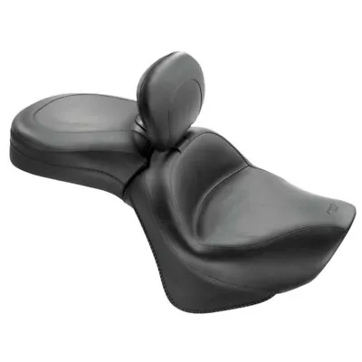 Mustang Vintage Wide Touring Seat Smooth W/ Driver Backrest 2006-2022 Vulcan 900 • $995