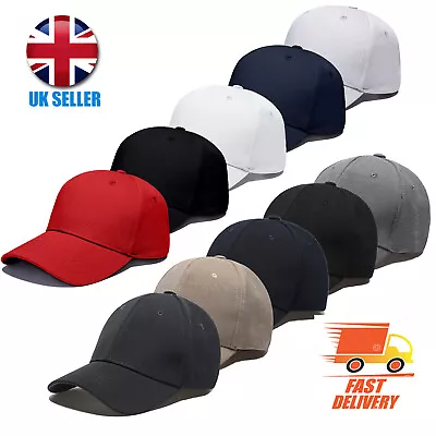 Baseball Cap With Classic Adjustable Fastner Boys Mens & Ladies Sun Summer Hat • £4.99