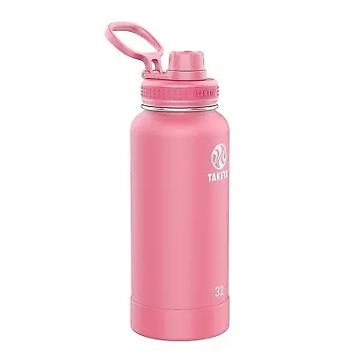 Takeya 32oz Actives Insulated Stainless Steel Water Bottle With Spout Lid - Pink • $18.99